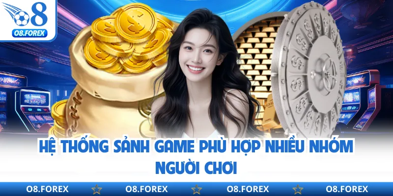 Hệ thống sảnh game phù hợp nhiều nhóm người chơi