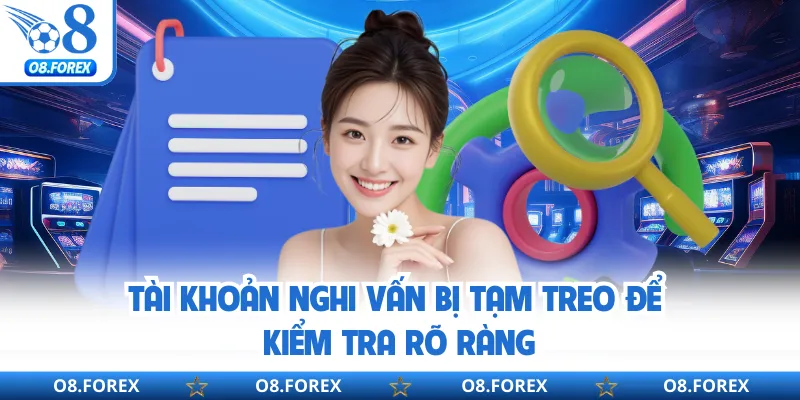 Tài khoản nghi vấn bị tạm treo để kiểm tra rõ ràng